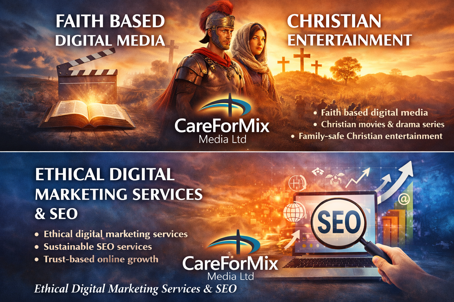 faith-based movies, drama series, virtual production, and ethical digital marketing services for purpose-driven organizations