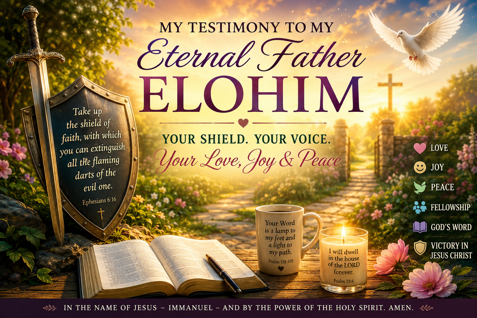 ✝ My Testimony to My Eternal Father Elohim — Your Shield, Your Voice, Your Love, Joy & Peace | By Sister Mary